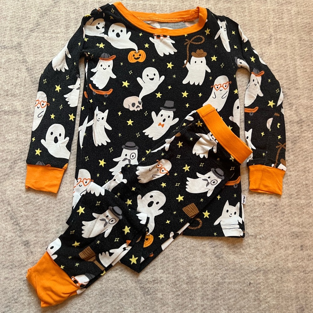 Little Sleepies Friendly Ghosts Halloween Bamboo Two-Piece LS Pajamas (2T)